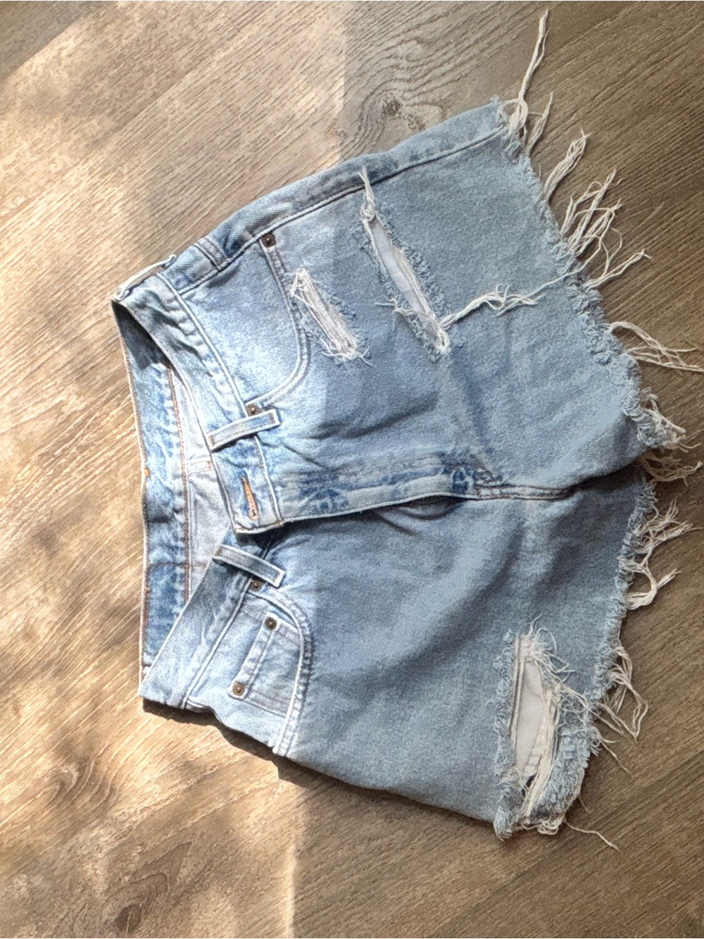 Vintage Levi Light Wash Distressed Denim Women’s Shorts